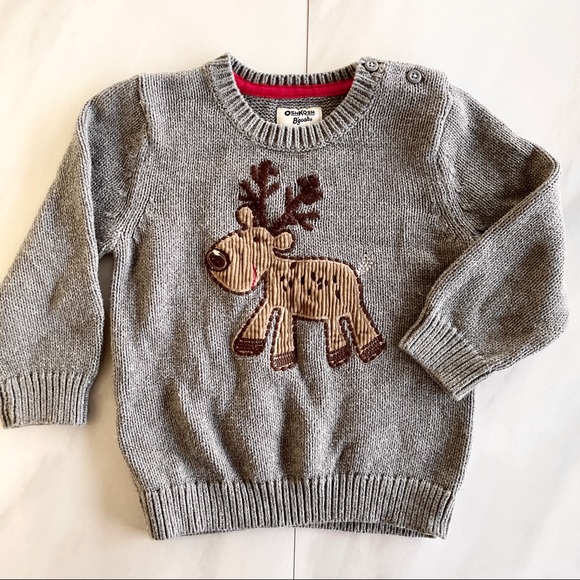 OshKosh B'gosh Other - OshKosh B’Gosh cotton deer/buck sweater 24 mo